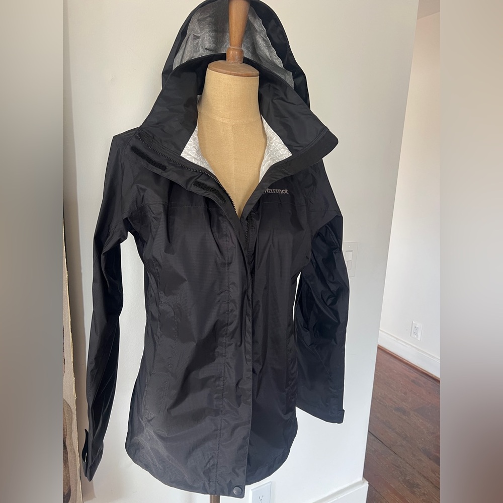 Marmot Lightweight Hooded Rain Jacket Black Small